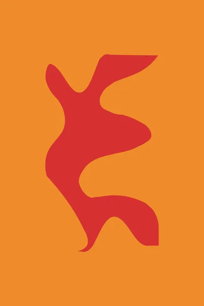 Trendige Minimalistische Abstrakte Moderne Poster Inspiriert Von Matisse Geometrische Muster — Stockfoto