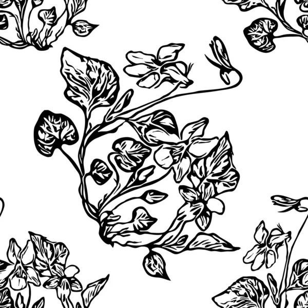 Seamless pattern on a white  background for dresses, wallpapers, fabrics for bedding, birthday cards. The tiles can be combined with each other. Field flowers
