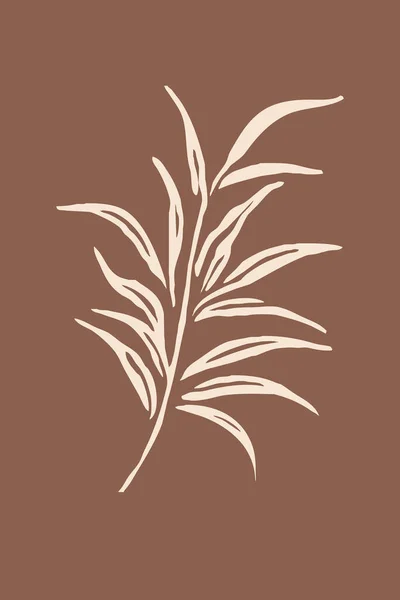 Ilustrație Botanică Minimalistă Pentru Imprimare Decorare Perete Tapet Decor Casă — Fotografie, imagine de stoc