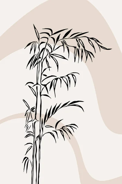 Formas Botânicas Abstratas Gráficos Parede Flores Plantas Folhas Ilustração Design — Fotografia de Stock