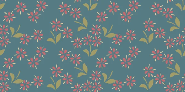 Modern Seamless Botanical Background Paper Cover Fabric Interior Design Flower — Stock Photo, Image