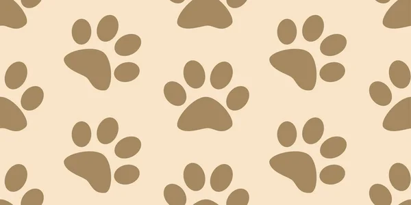 Seamless pattern for paper, clothing material, bedding, wallpapers. Brown cat claws on a yellow background.