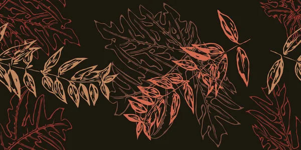 Artistiek Patroon Met Abstracte Bladeren Modern Ontwerp Voor Papier Cover — Stockfoto