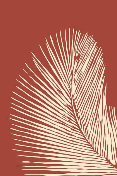 Botanisk Väggkonst Linjeteckning Med Abstrakt Form Abstrakt Blommönster För Inramade — Stockfoto