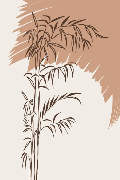 Hedendaagse Kunst Poster Botanisch Patroon Voor Print Cover Behang Minimalistische — Stockfoto