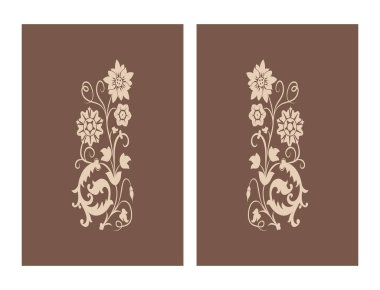 Bir dizi minimalist poster. Matbaa için modern botanik illüstrasyonu. Soyut kapak tasarımı. Modern sanat. İç tasarım, duvar dekorasyonları. 