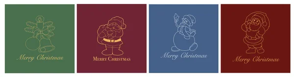 Minimalistisch Bedruckbare Frohe Weihnachten Grußkarte Design — Stockvektor