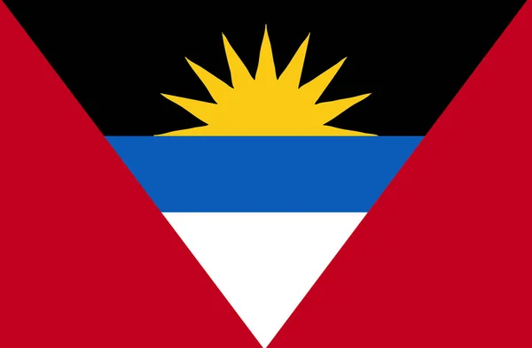 Vektör Çizimi Yazdırılacak Antigua Barbuda Bayrağı — Stok Vektör