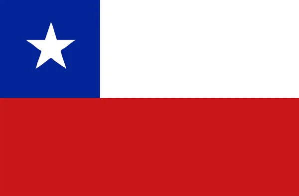 Vector Illustratie Chileense Vlag Printen — Stockvector