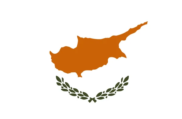 Vector Illustration Cyprus Flag Print — Stock Vector