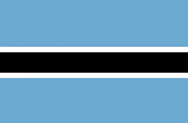 Vektorová Ilustrace Botswanská Vlajka Tisku — Stockový vektor