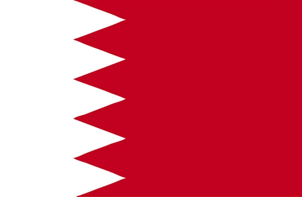 Ilustração Vetorial Bandeira Bahrein Para Imprimir — Vetor de Stock