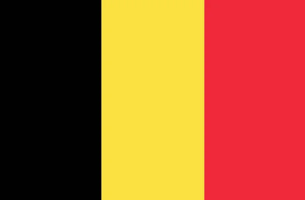Vektorillustration Belgische Flagge Zum Ausdrucken — Stockvektor