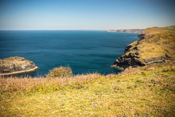 Boscastle Cornwall April 2021 Beautiful Seaside Landscape — Stock Photo, Image