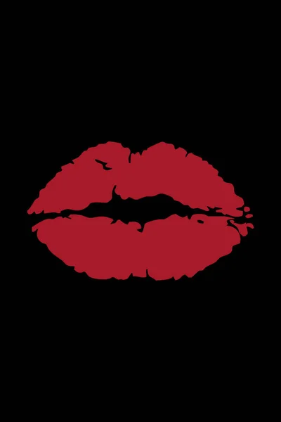 Fashionable Printable Card Use Cover Wallpaper Wall Art Red Lips — Foto Stock