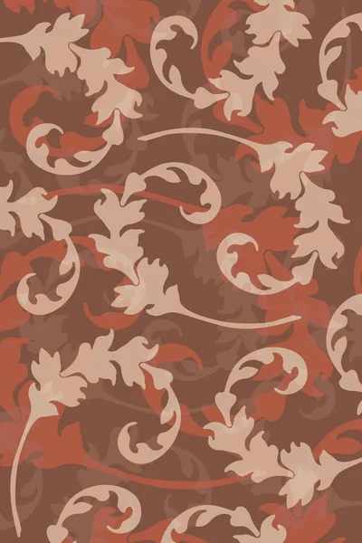 Botanical pattern for covers, wallpapers, home decor, wall decorations. Brown colors.