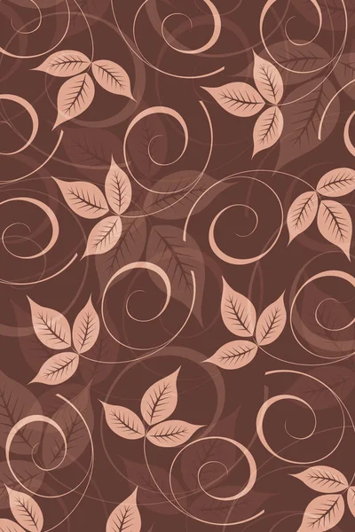 Botanisches Muster Für Bezüge Tapeten Wohnaccessoires Wanddekorationen Braune Farben — Stockfoto