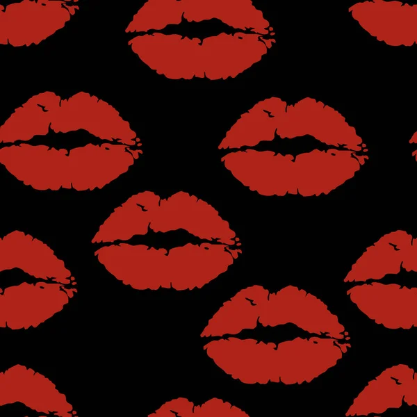 Fondo Minimalista Sin Fisuras Labios Rojos Sobre Fondo Negro —  Fotos de Stock