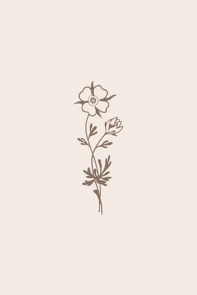 Botanical Illustration Printing Interior Decor Wall Decorations Design Cover Wallpaper — Photo