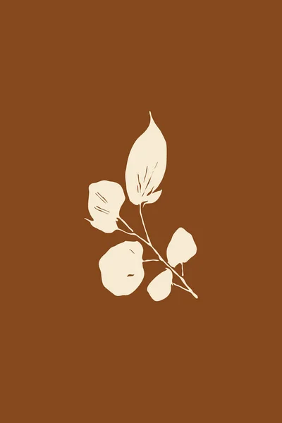 Minimalistic Botanical Illustration Printing Interior Decor Wall Decorations Design Cover — Foto Stock