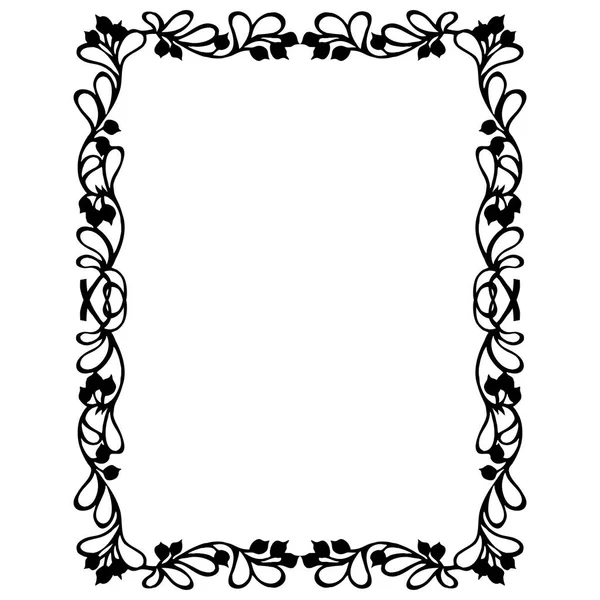 Vintage Baroque Frame Decorative Ornament Retro Pattern Black Picture Frame — Stock Photo, Image