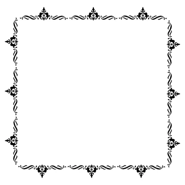 Black Decorative Frame White Background — Stock Photo, Image