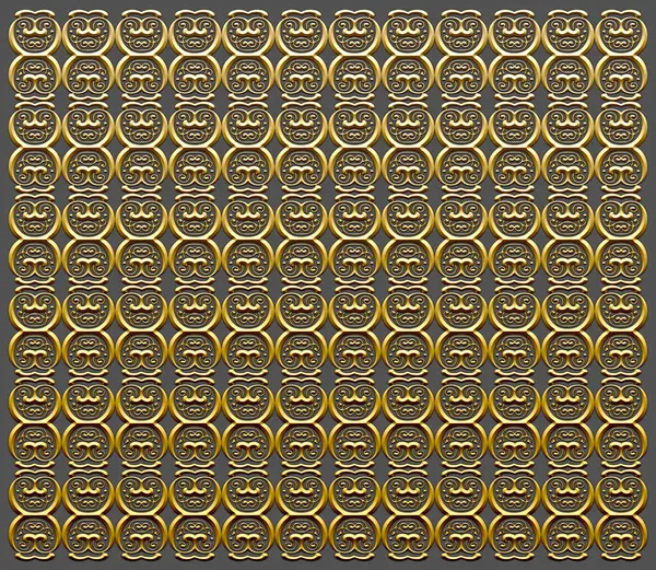 Geprägtes Dekoratives Muster Zur Verwendung Auf Glückwunschkarten Hochzeitseinladungen Goldenes Orientalisches — Stockfoto