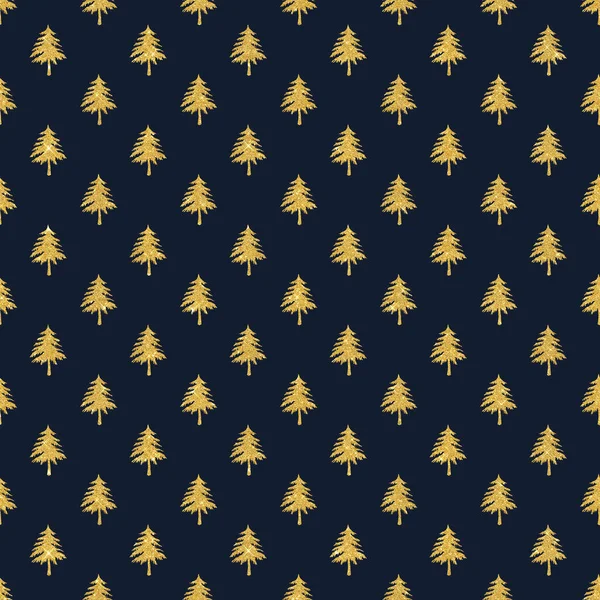 Golden Seamless Pattern Christmas Use Wrapping Paper Fabrics Wallpapers Merry — Stock Photo, Image