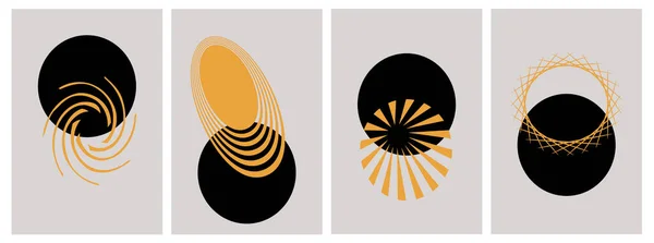 Collection Cartes Imprimables Formes Géométriques Pour Couvertures Papiers Peints Décorations — Image vectorielle