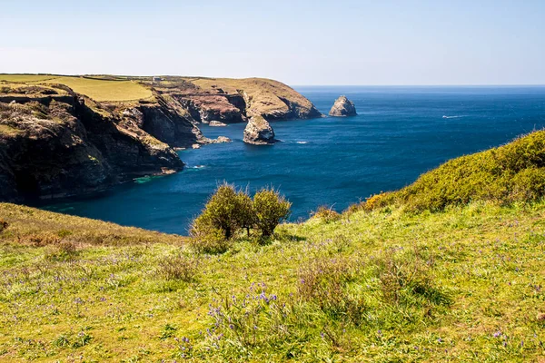 Boscastle Cornwall Ngiltere Avrupa Güzel Deniz Manzarası — Stok fotoğraf