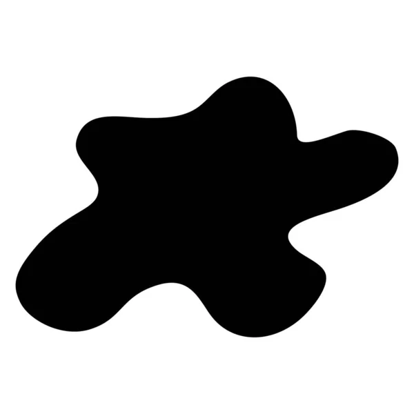 Zwart Vectorpictogram Witte Achtergrond Blob Vlek — Stockvector