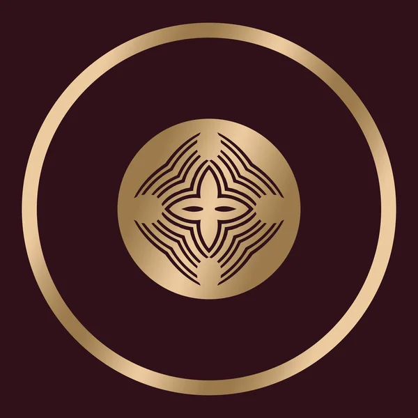 Logotipo Companhia Dourada Num Fundo Borgonha Design Cartão Visita Ilustração —  Vetores de Stock