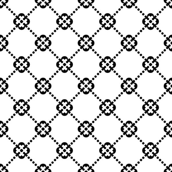 Zwart Wit Naadloos Patroon Decoratieve Achtergrond Voor Papier Stoffen Wallpapers — Stockvector
