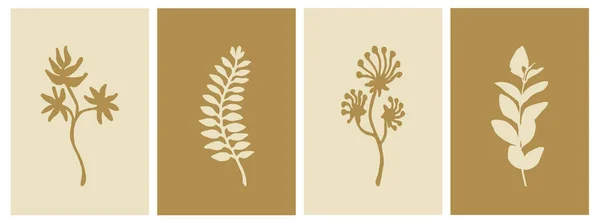 Streszczenie Plant Art Design Dla Druku Okładki Tapety Minimalna Naturalna — Wektor stockowy