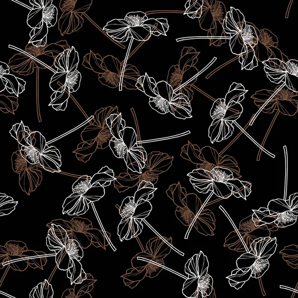 Современный Бесшовный Ботанический Фон Декоративный Узор Бумаги Обложки Ткани Интерьера — стоковое фото
