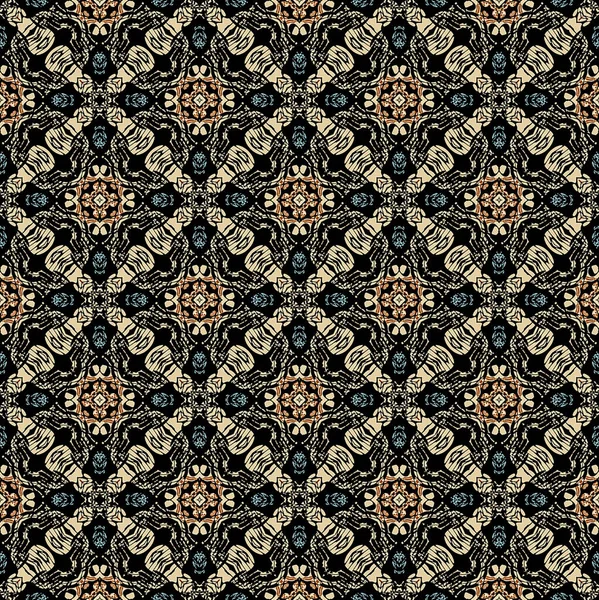 Oriental Art Deco Seamless Pattern. Design for printing on textiles, wallpapers, backgrounds