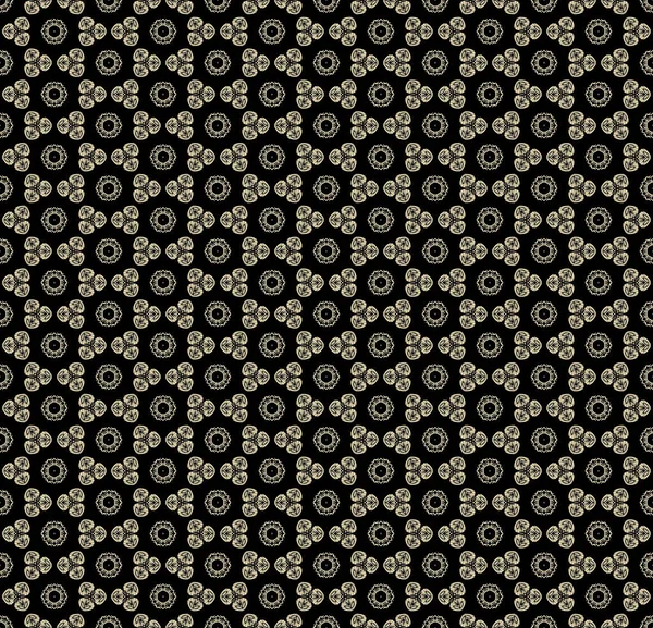 Oriental Art Deco Seamless Pattern. Design for printing on textiles, wallpapers, background. Gold ornament on a black background. The tiles can be combined with each other.