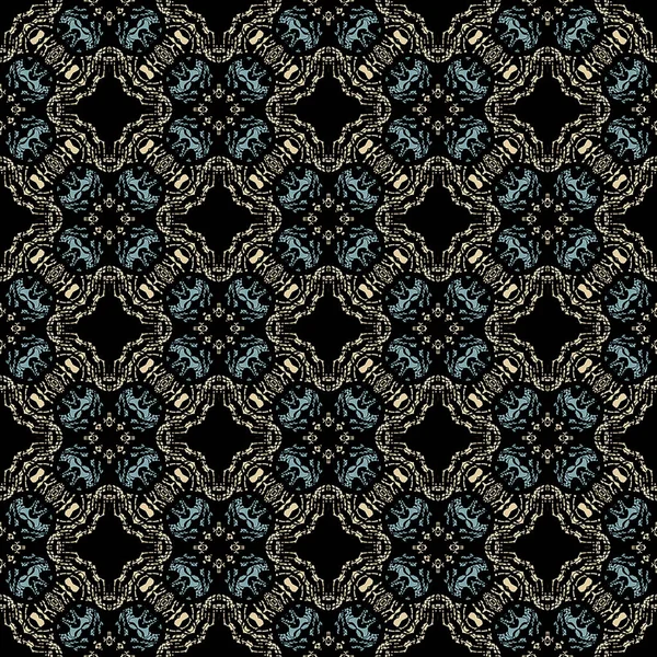 Orientální Art Deco Bezešvý Vzor Design Pro Potisk Textil Tapety — Stock fotografie