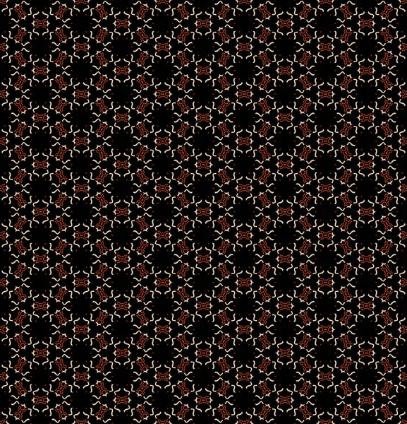 Nahtloses Dekoratives Muster Auf Schwarzem Hintergrund — Stockfoto