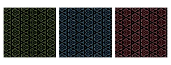 Collection Motifs Décoratifs Sans Couture Conception Pour Impression Sur Textiles — Image vectorielle