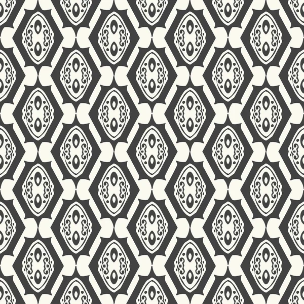 Černobílý Orientální Bezešvý Vzor Pro Tapety Tkaniny Design Dlaždice Lze — Stock fotografie