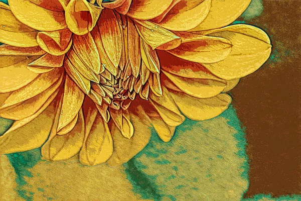 Botanische Illustratie Abstracte Achtergrond Foto Muur Printen — Stockfoto