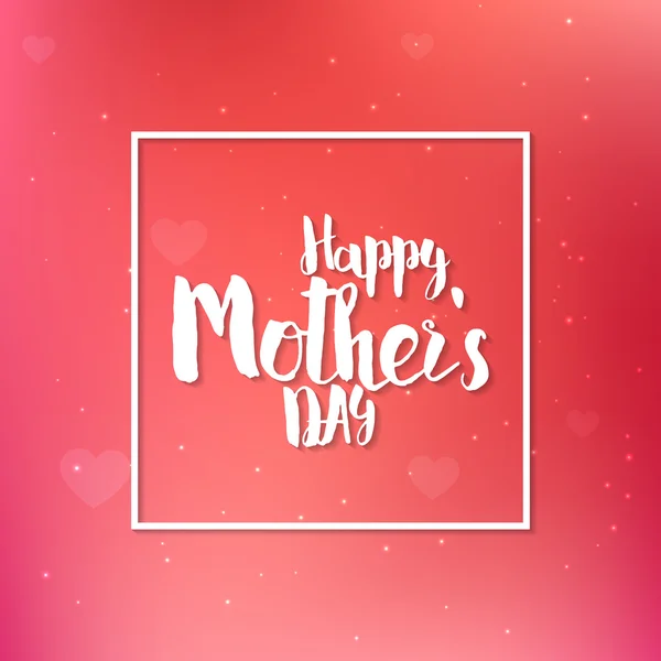 Happy mothers day design elements. Vector illustration invitation, menu, flyer, template. Pink, red Background With Ornaments, hearts. — Stock Vector