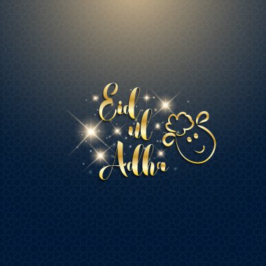 Müslüman toplum festivali Kurban Bayramı (Kurban Bayramı) güzel tebrik kartı 