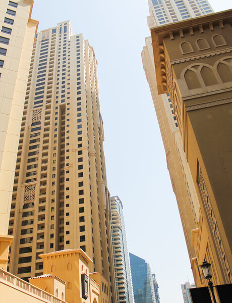 Beige skyscrapers in Dubai