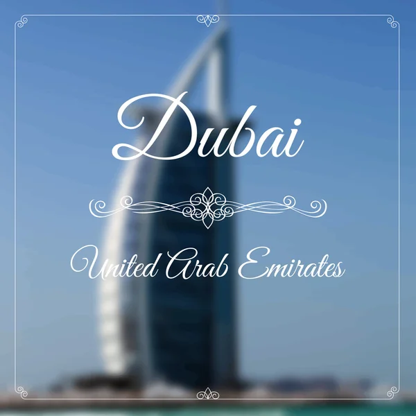 Dubai card. — Stock Vector