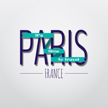 Retro seyahat Tipografik, Şehrin adı etrafında kurdele ile Vintage Turistik Tebrik etiketi 