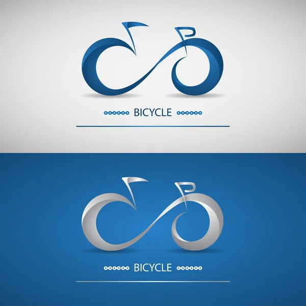 Logotipo de bicicleta estilizada. Estilo moderno. Ilustração vetorial . — Vetor de Stock