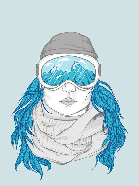 Snowboarder girl