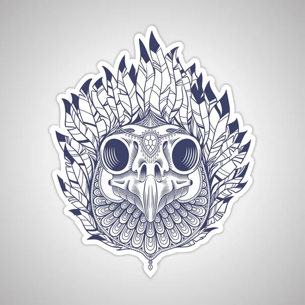 Cráneo de ave — Archivo Imágenes Vectoriales